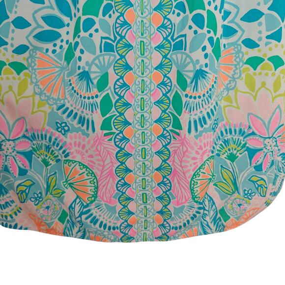 Lilly Pulitzer Nevie Dress Size XS Caribbean Citrus Off Shoulder Tropical Beachy - Picture 4 of 11